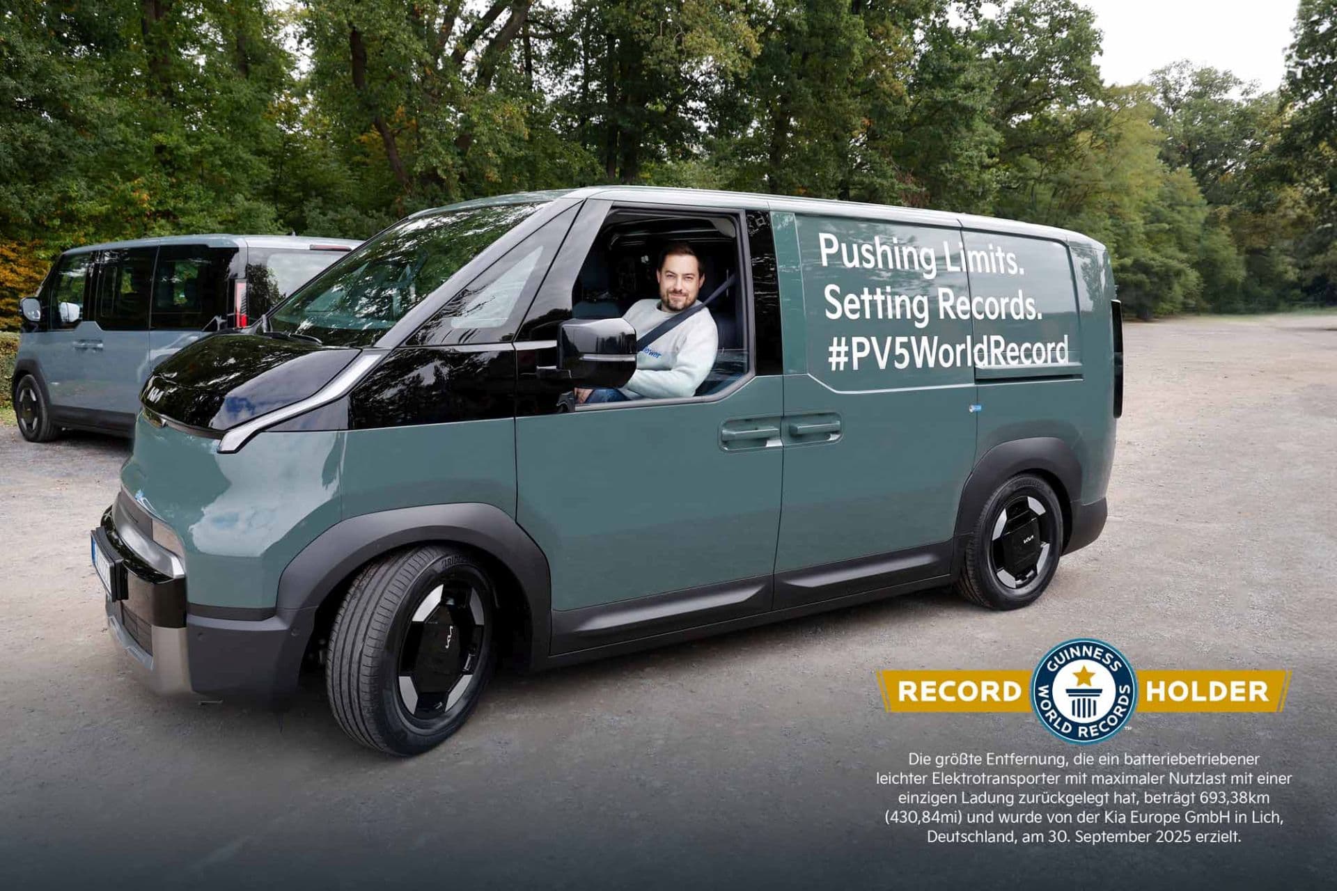 Kia PV5 bricht Reichweitenrekord bei E-Transportern
