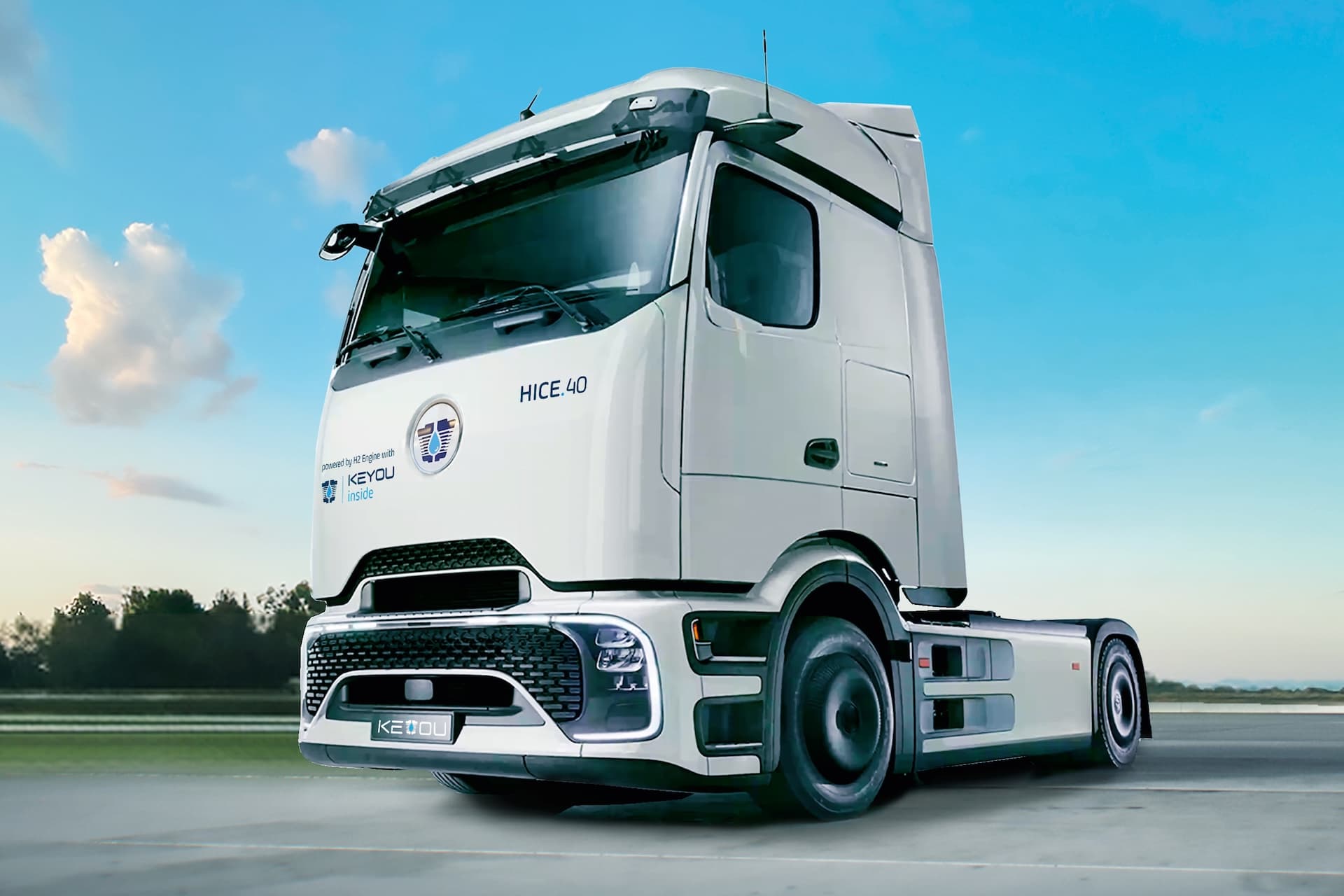 Daimler Truck und Keyou entwickeln Wasserstoff-Verbrenner-Lkw