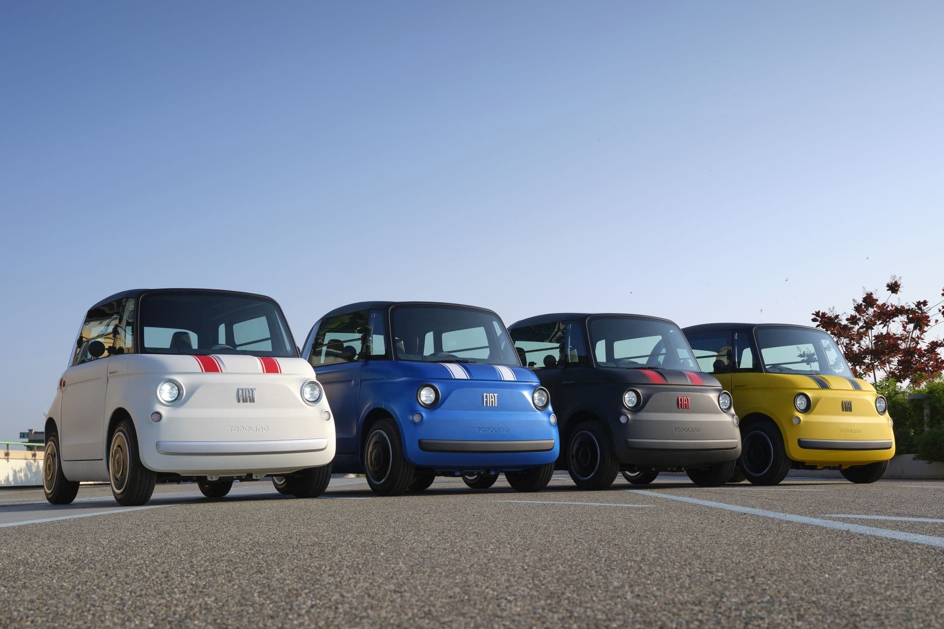 Fiat Topolino Sport: E-Kleinstwagen mit Retro-Streifen