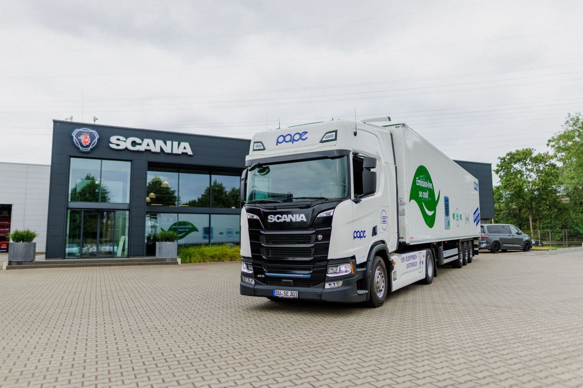 Scania und Pape: E-Lkw im Kühltransport-Alltag