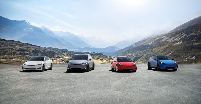 Tesla - Fahrzeugfamilie auf einen Blick
